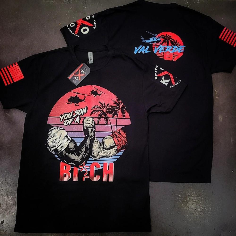 Val Verde Handshake T-Shirt I Son of a Bi*ch I Predator I 1987 I Dutch I Dillon Unisex T-Shirt XL