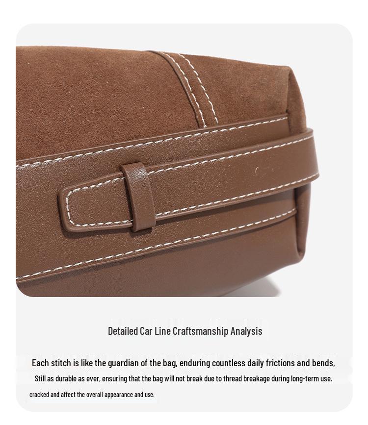 2025 Relaxed Retro Suede Hobo Tote - Large Capacity Crossbody Bag