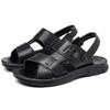 Sandals men's 2025 new first-layer cowhide men's casual beach shoes genuine leather breathable slippers thick-soled large-size shoes