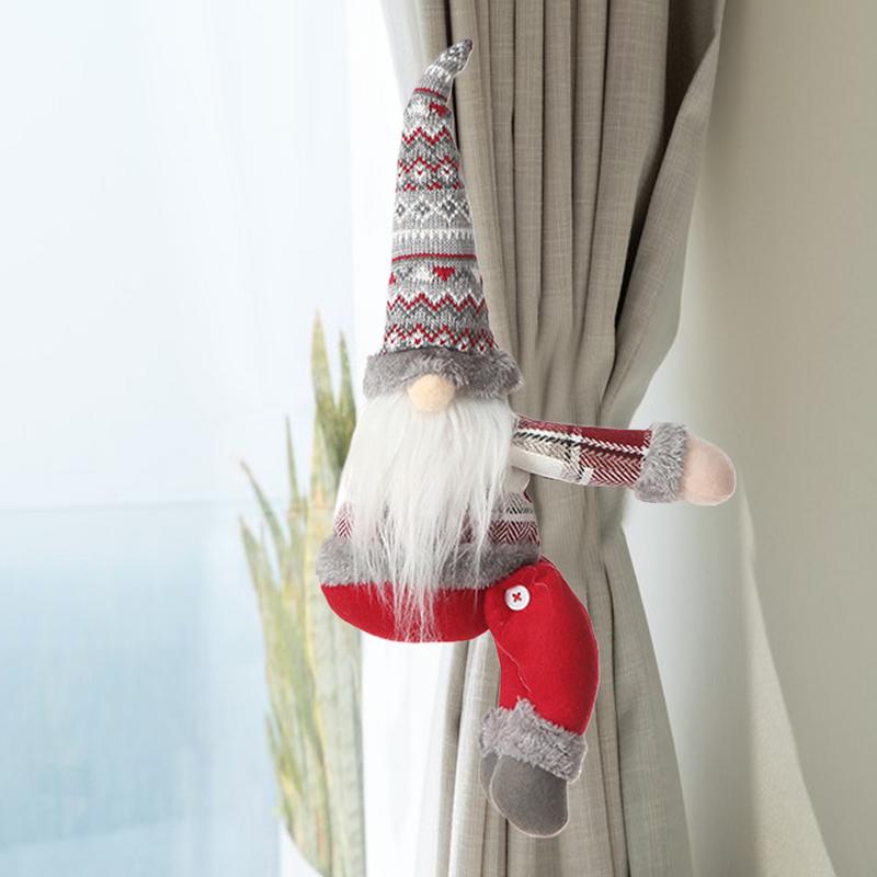 1Pc Handmade Creative Curtain Tieback Room Accessories Christmas Drapes Buckle Cartoon Gnomes Curtains Buckle Window Fringe