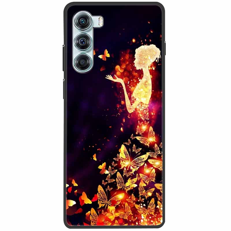 Cool Soft Cover For Moto G200 5G Case G 200 Silicone Black Protective Cases For Motorola Moto G200 5G Cover for MotoG200 Cute