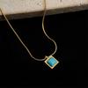 Fashionable Retro Niche Turquoise Pendant Necklace