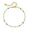 K Gold Plated Crystal Beaded Ethnic Bracelet For Women