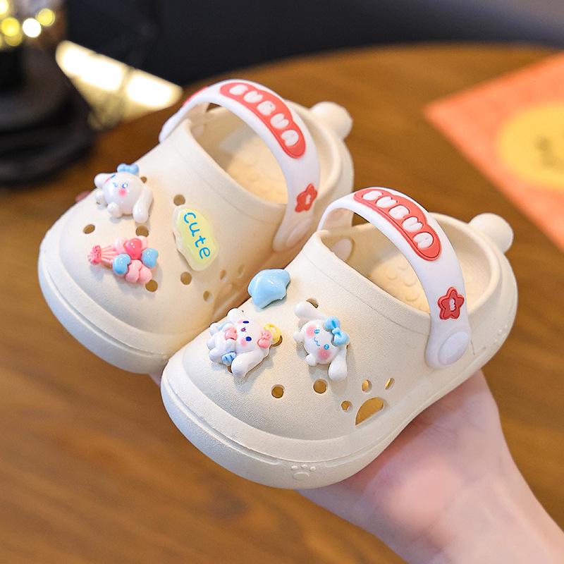 Chaussures Sabots Dessin Animé DIY pour Enfants Filles, Claquettes d'Été pour Tout-Petits, Bout Anti-Collision Mignon, Âges 1-3