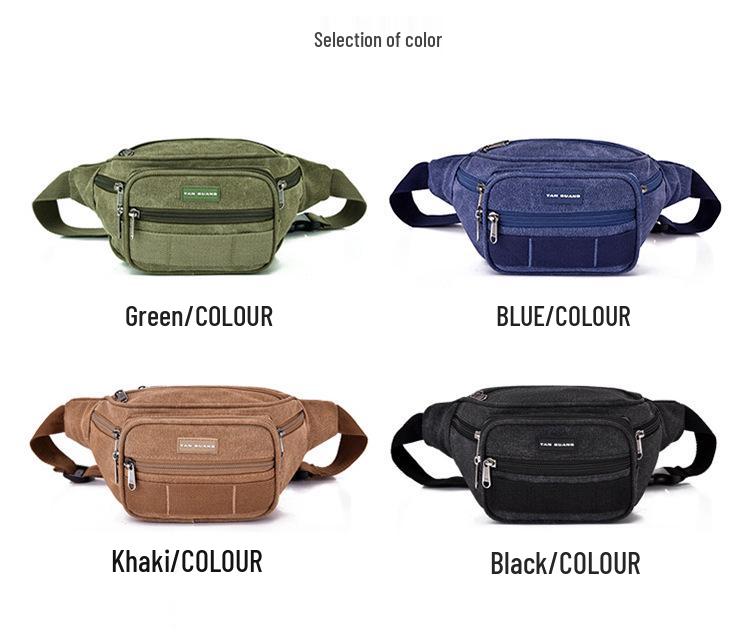 Durable Multi-layer Outdoor Waist Bag - Large Capacity for Running, Phone, Tools, and Money.