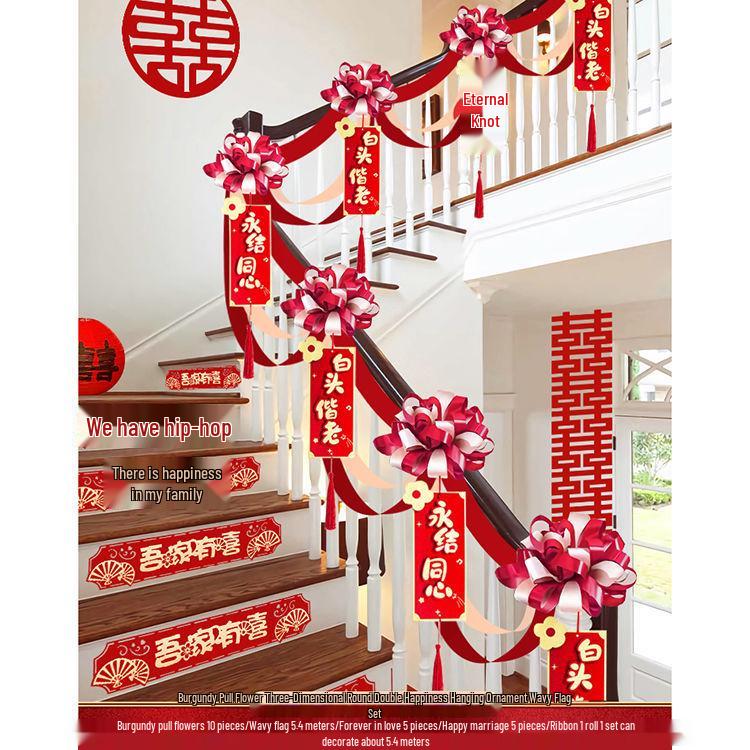 Wedding Handrail Decor: Stair & Balcony Floral Accents for Venue Styling