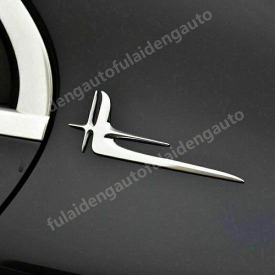 For Mazda 6 2018-2021 Glossy Chrome Car Body Side Fender Vent Badge Cover 2PCS