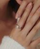 Helene Jewelry Silver 925 1-Carat Wave Heart Cut Moissanite Miss Ring (C Type)