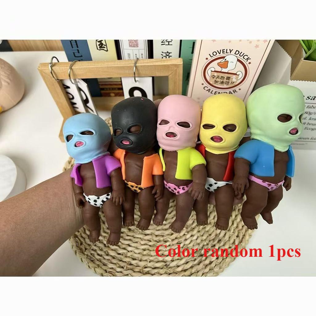 Stress Relieving Tool Sand Doll Stress Relieving Toy Deformation Release Doll Face Pinching Doll Pinching Music Slow Rebound