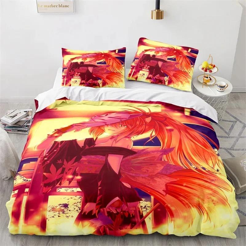 Anime Kawaii Sexy Girl Bettwäscheset Jungen Mädchen Einzelbett Queen-Size Bettbezug Kissenbezug Bett Kinder Erwachsene Mode Heimtextil