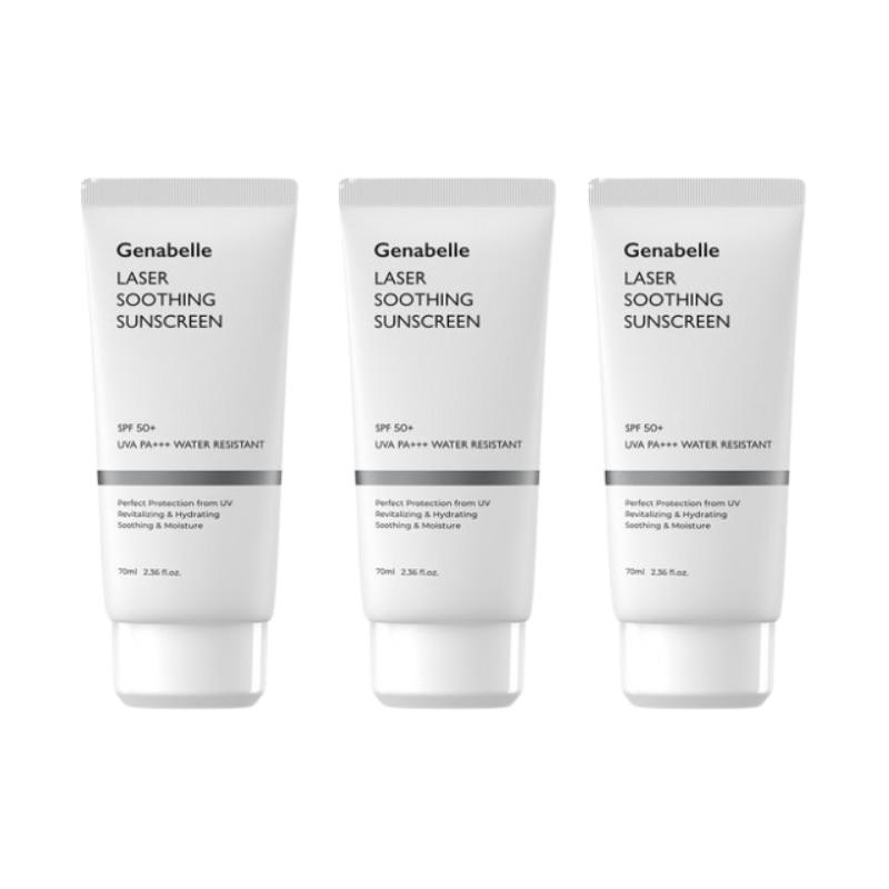 Genabelle Laser Soothing Sunscreen SPF50+ PA+++ 70ml – Hybrid UV Protection Calming Moisturizing Sun Cream for Sensitive Skin