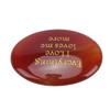 Worry Stone Red Agate Portable Engraved Motivational Inspirational Stone for Daily Life