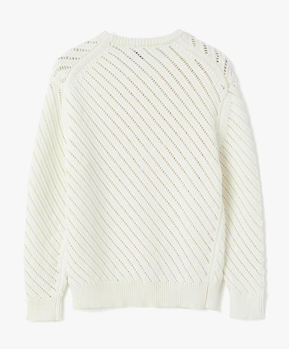 Le Mad Oblique See-Through Round Knit - Ivory