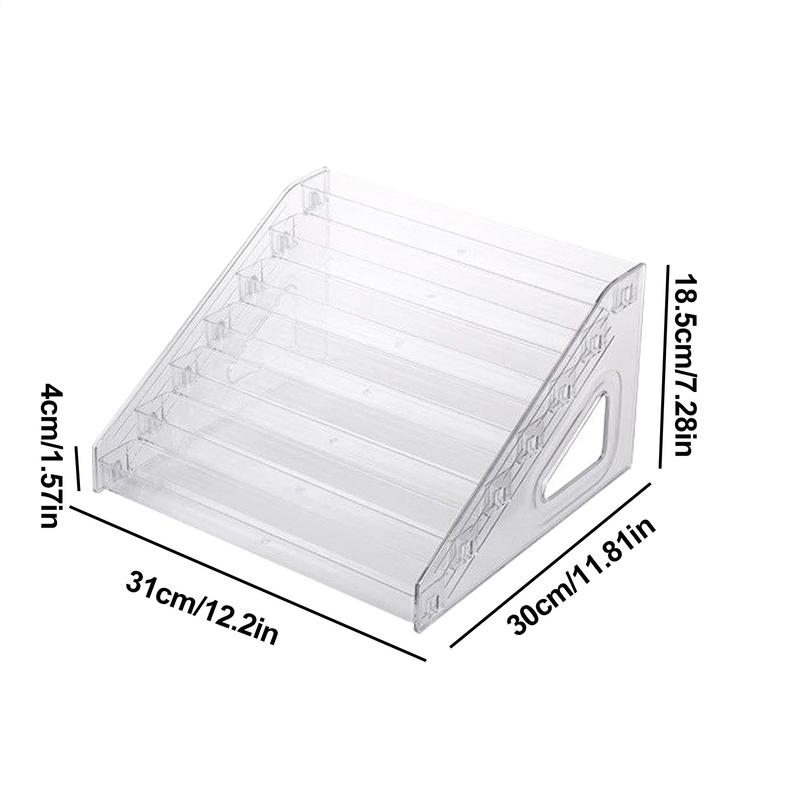 Acrylic Risers Display Stands 7 Tiers Large Capacity Clear Acrylic Card Display Stand Stylish Fragrance Shelf Home Organization