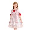 Kids Lolita Chiffon Lace Dress Strawberry Pink Summer Girls Girls Lolita Kids Princess Dress
