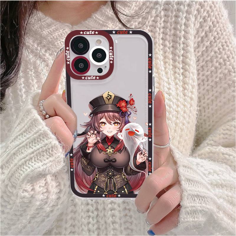 Genshin Hu Tao Phone Case for iPhone 11 12 13 Mini Pro Max 14 Pro Max Case shell