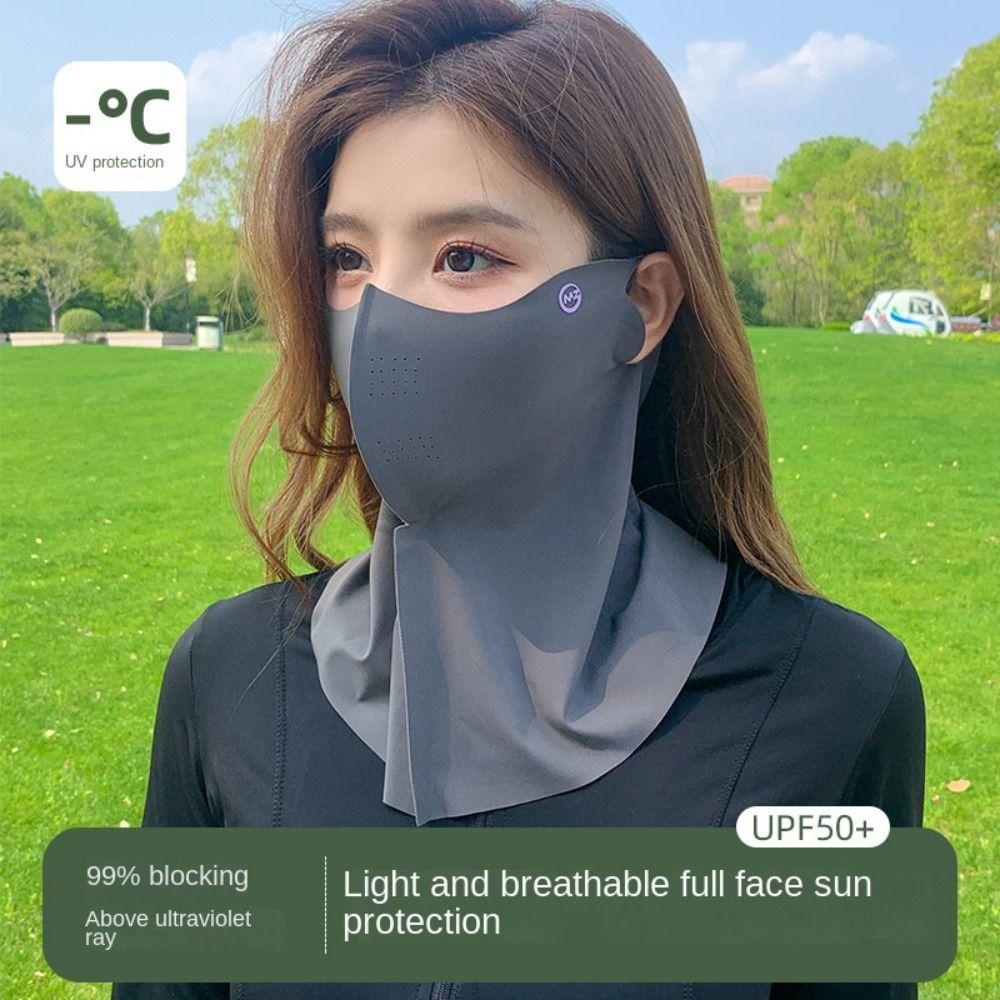 

Face Shield Ice Silk Mask Cover Face Riding Facemask Daily Traceless Mask Women