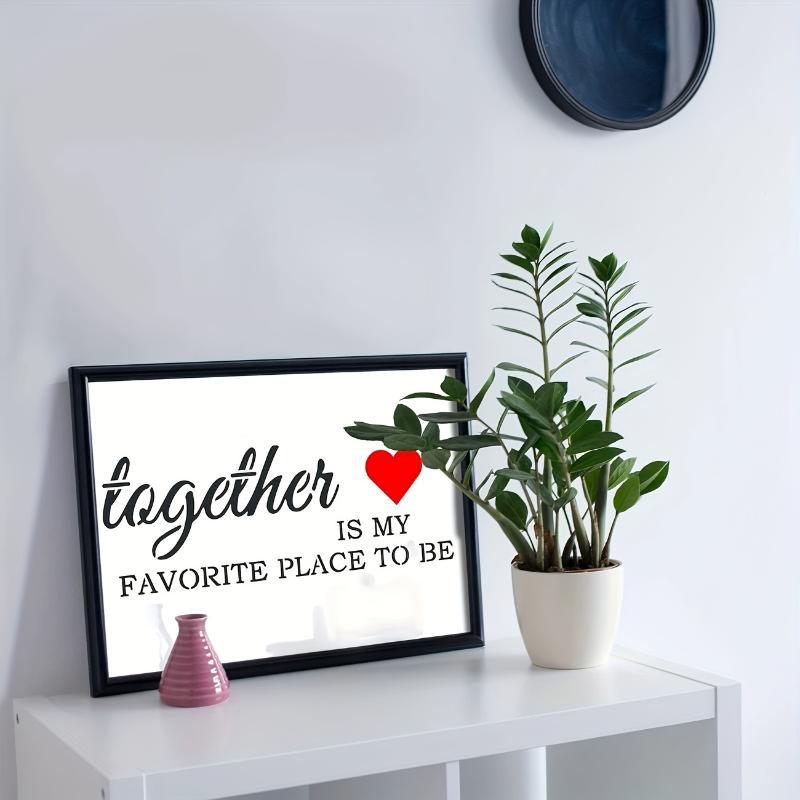 10Pcs Reusable Family Quote Stencils Pet Painting Templates For Wood Signs Wall Home Decor Diy Crafts