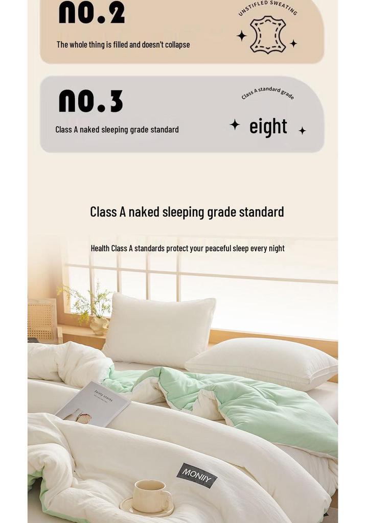 Class A All-Season Soybean Fiber Duvet: Thickened Winter Quilt, Spring/Autumn Comfort, Single-Person Warm Quilt with Gift Packaging
