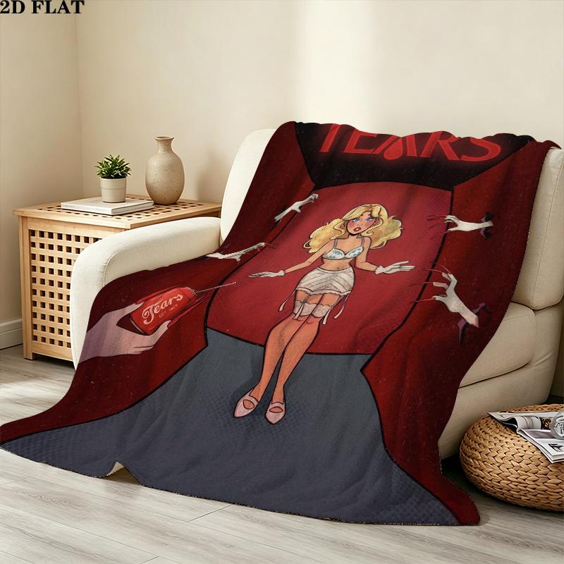 Sabrina Carpenter Print Flannel Blanket, High quality Comfortable for All Seasons, Home Decor, Warmth and Comfort, Perfect for Christmas Gifts