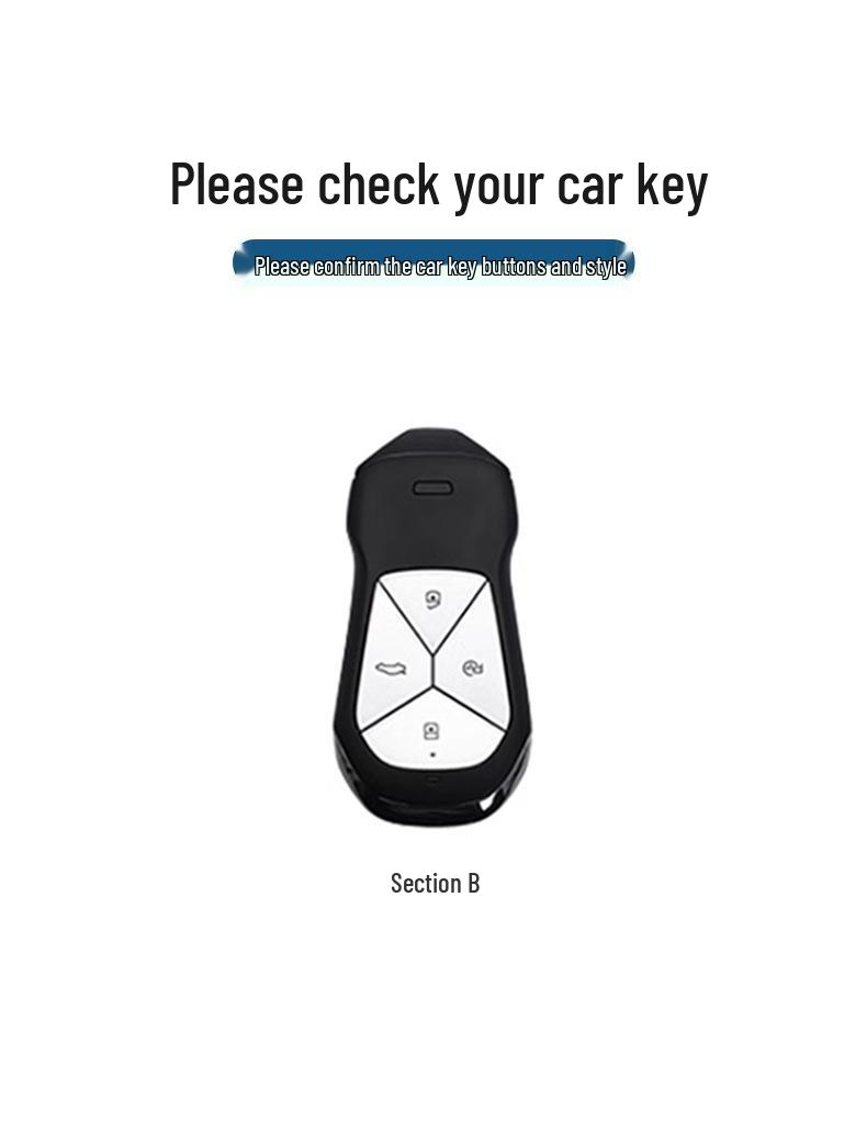 XPeng P5 Car Key Cover 2021-2024: Durable Zinc Alloy & Leather Protective Shell