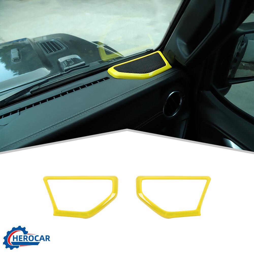 A-Pillar Speaker Trim Ring Decor Cover For Jeep Wrangler JL & JT 2018+Yellow
