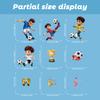 2026 World Cup USA Canada Mexico Boys Sports Static Cling Stickers, Soccer Elements No Trace Decals for Window Storefront Decoration