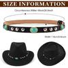 Cowboy Hat Bands for Men Women, Leather Hatbands Belt for Cowboy/Western/Fedora/Cowgirl Hats Multicolor