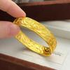 Opening Chinese Style Bangle Wide Wrist Jewelry Classical Golden Bracelets  Groom