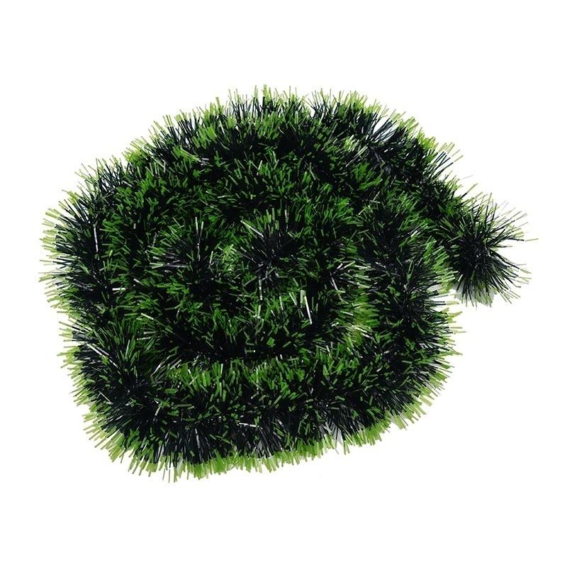 

Рождественская гирлянда из темно-зеленой и белой ленты, подвесное украшение на веревке