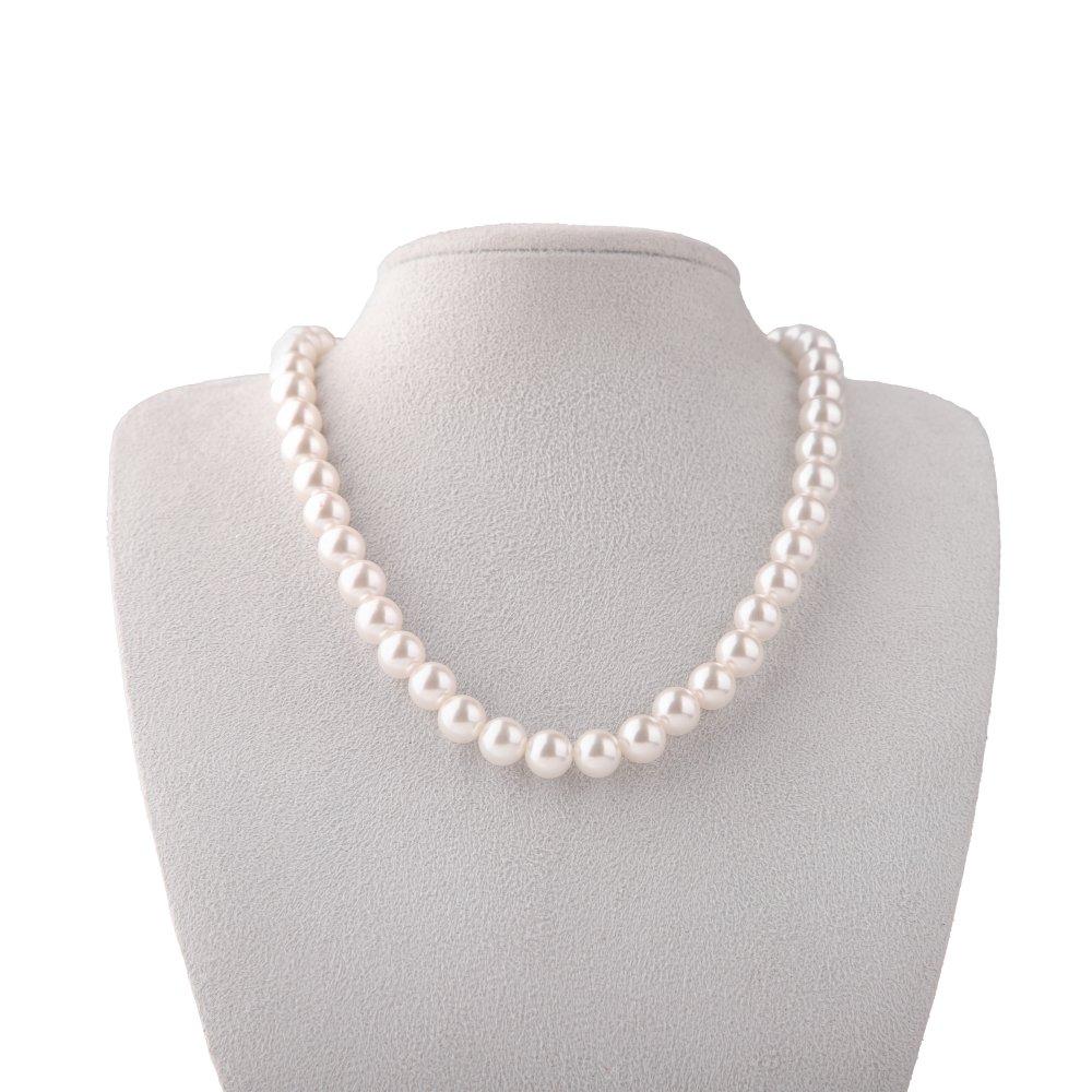 White Pearl Necklace 8/10mm Daily Classic 40cm Gift