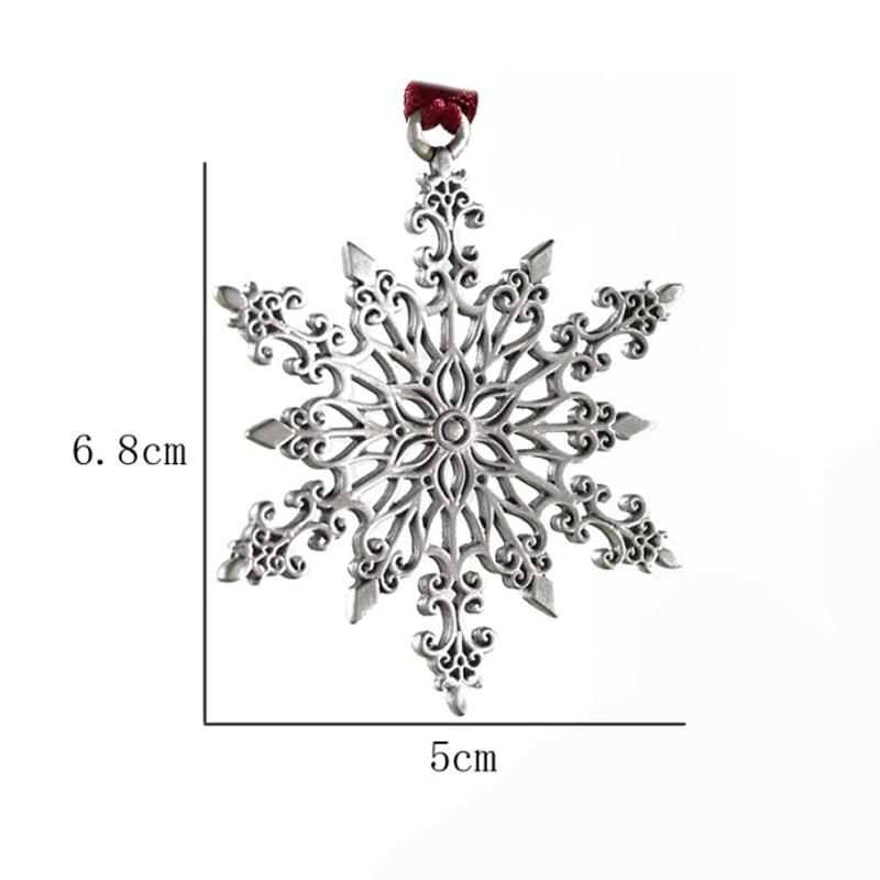 Solidna cynowa ozdoba choinkowa, ozdoba świąteczna, wisząca ozdoba do domu