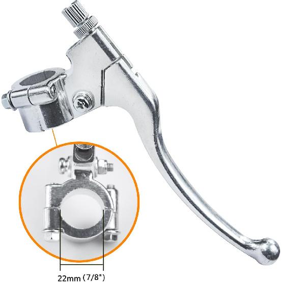 22Mm 7/8" Left Clutch Brake Handle Lever Perch For Coleman CT200U BT200X CT100U Baja Massimo MB165 MB200 Yerf-Dog Motovox MBX10 Mini Bike CRF50 XR50