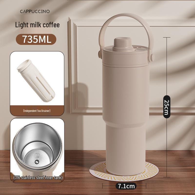 Premium 316 Stainless Steel Insulated Travel Cup with Ceramic Liner & Straw