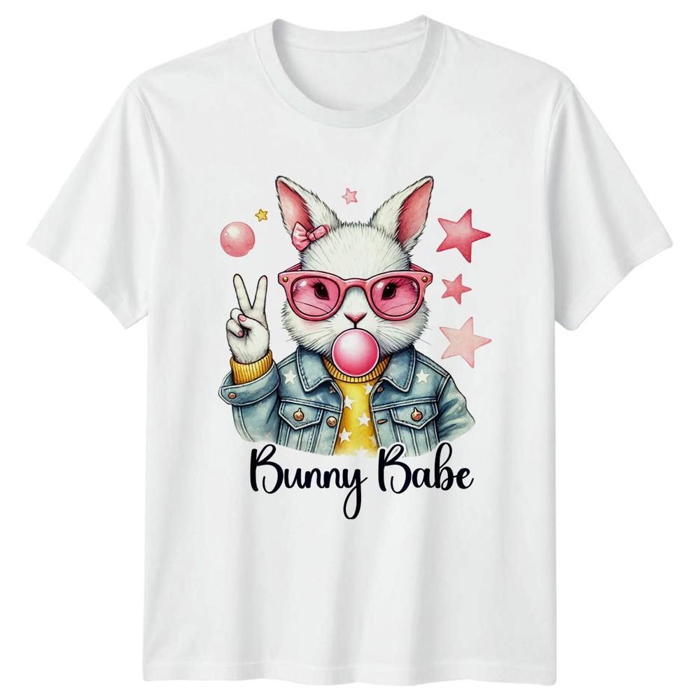 Bunny Babe Unisexs TShirt Hipster Animal Rabbit Birthday Gift For Her S