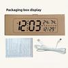 36*11.5*2.3cm Large RGB Digital Wall Clock TEMP Humidity Date Week Count-up Countdown 12/24H Bluetooth Time Synchronization LED Clock