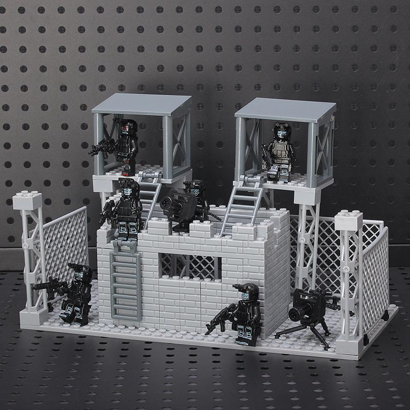 DIY Assembling Toy Building Block Model MOC Scene Armory Military Base Children Birthday Party Gift Children's Educational Toys