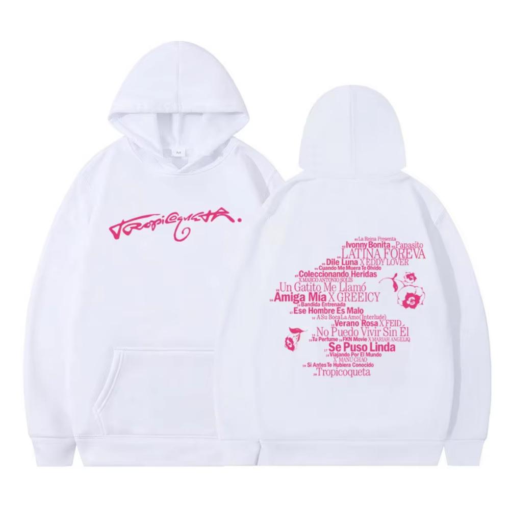 Singer Karol G Tropicoqueta Album Hoodie Men's Women Fashion Sweatshirts Long Sleeves Casual Oversized Hoodies Streetwears