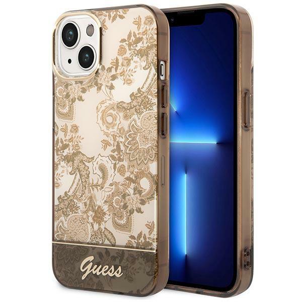 Guess Guhcp14Mhgplhc Iphone 14 Plus / 15 Plus 6.7 Ochre Hardcase Porcelain Collection