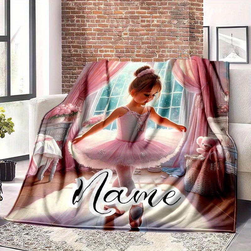 Girls Dance Skirt Customize Your Name Blanket Warm Comfortable And Soft Blankets Are Suitable For Home Lunch Break Blanket Office Sofa Sofa Gift To