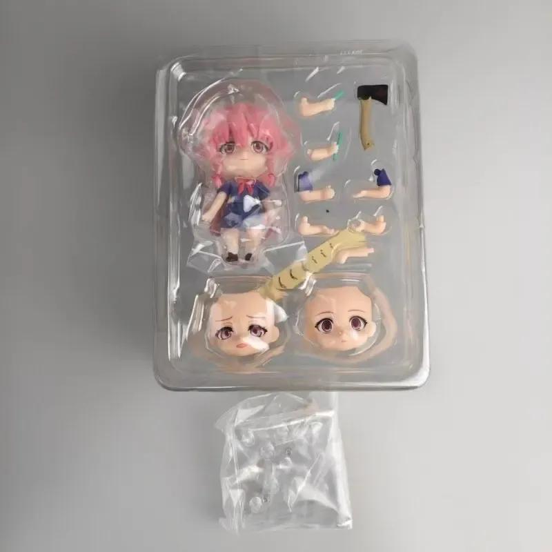 Anime Nendoroid Yuno Gasai 2316 Future Diary Chibi Action Figures Model Toys With Swappable Face Desktop Ornament Statues Gifts