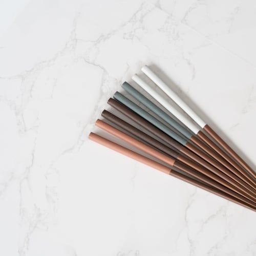 Sunny Life Design Wakasa Lacquer Chopsticks, Antibacterial Finish, Dishwasher Safe, 23cm, Rounded Tip, Blue, Made in Japan, 264420