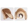 Winter Warm Earflap Hat Cute Cartoon Long-eared Rabbit Contrast Color Knitted Cap