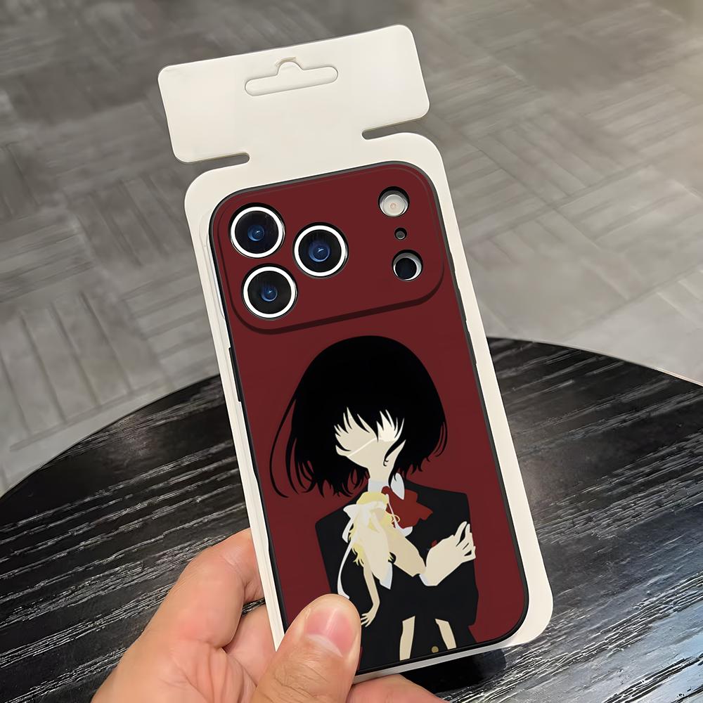A-Another Horror Anime Phone Case For IPhone 17 Air 16 E Pro Max 15 14 13 Mini 12 Pro 11 Max Plus Black Soft Shell