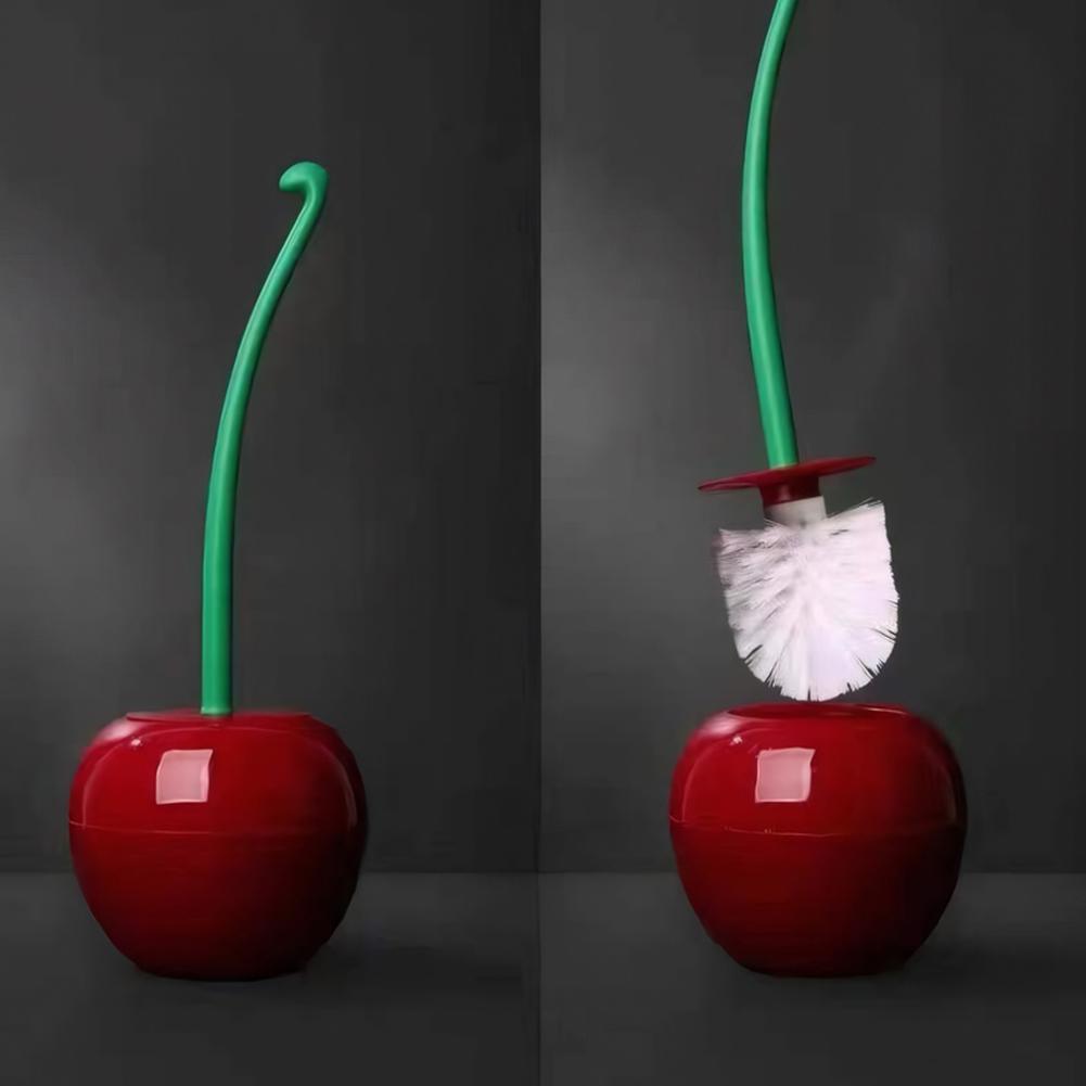 

1pc Creative Toilet Brush Lovely Cherry Shape Lavatory Toilet Brush Holder Set Cleaning Tool Toilet Holder Bathroom Accessories