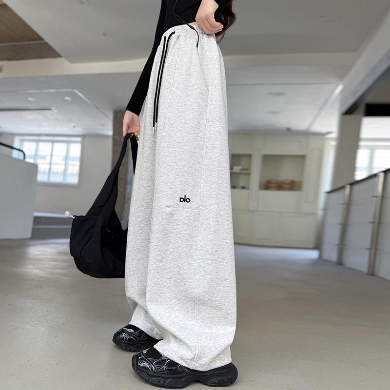 

Модные широкие спортивные штаны для девочек весна-осень 2025 для детей среднего и старшего школьного возраста – Повседневный стиль для учениц средней школы 130 cm белый/серый