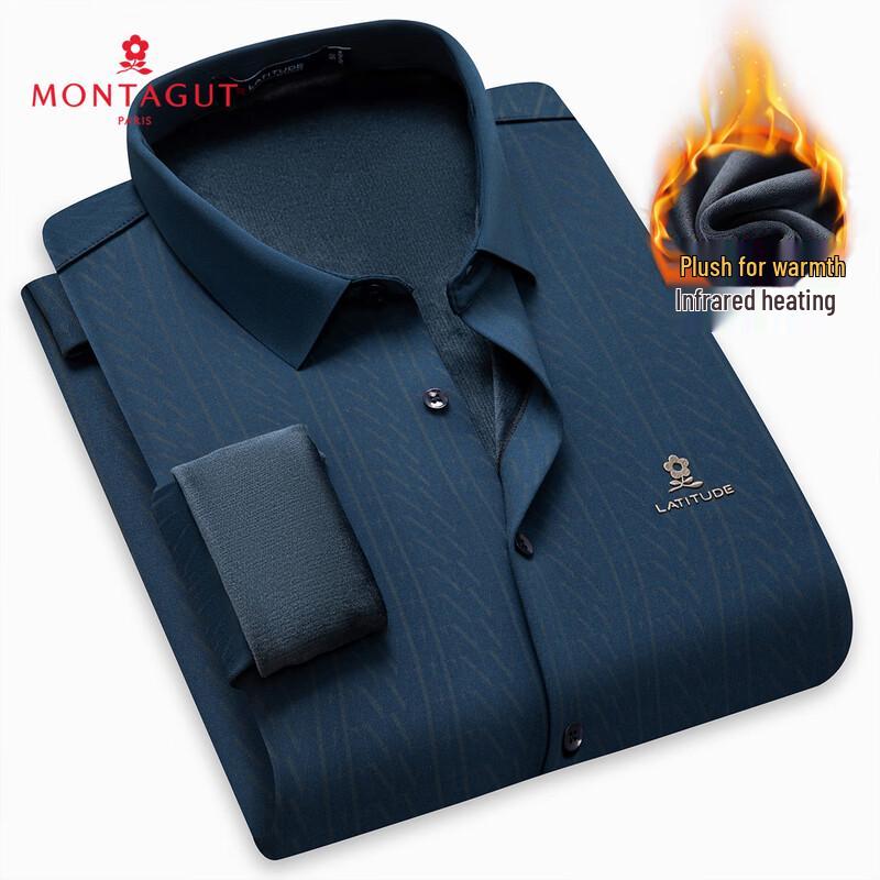 MONTAGUT Men s Thermal Fleece-Lined Shirt 54