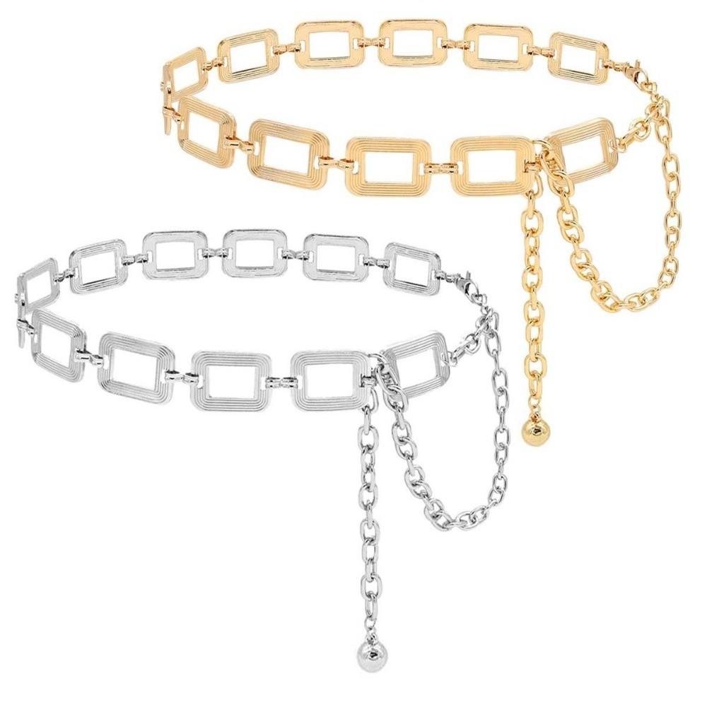 Hollow Out Body Link Belts Metal Body Chains Jewelry Casual Waist Chain Belt for Jeans Dress