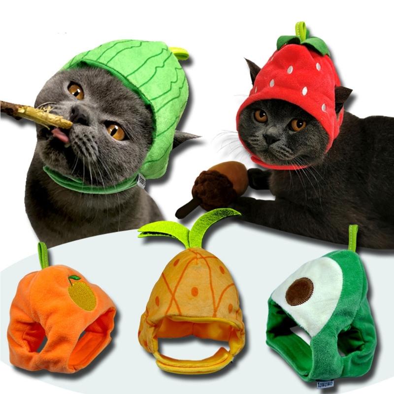 Cappello Costumi Frutta per Animali Domestici per Cani Gatti Carini Copricapo Cappello Accessori per Feste Animali Oggetti di Scena per Foto Adatto per Gatti e Cuccioli