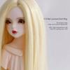 1/3 Ball Jointed Doll Wig Centre Parting Easy Styling Glossy Feel High Temperature Silk Doll Hair Wig for Kids Light Gold